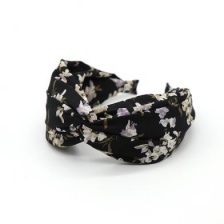 Black Vintage Flower Headband by Peace of Mind